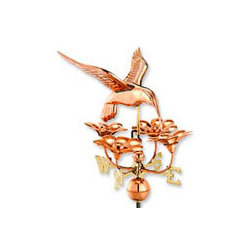 Hummingbird with Flowers Weathervane - Home Decor