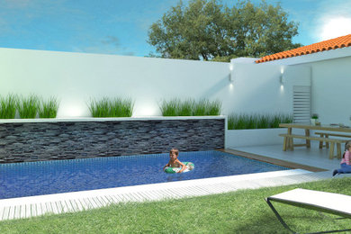 Example of a trendy home design design