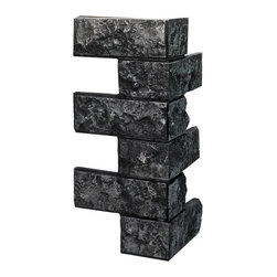 166-SMALL JERUSALEM BRICK CORNER 24"H X 12"W X 1 1/2"D - Wall Panels