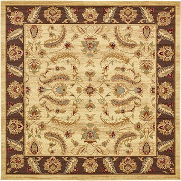 Traditional Odyssey 10' Square Creamy Area Rug