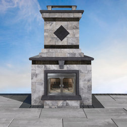 Fully-Assembled Olde English Fireplace - Outdoor Fireplaces