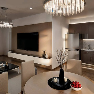 Designing Dreams: Crafting Stunning Living Rooms and Kitchens in Moscow, Russia