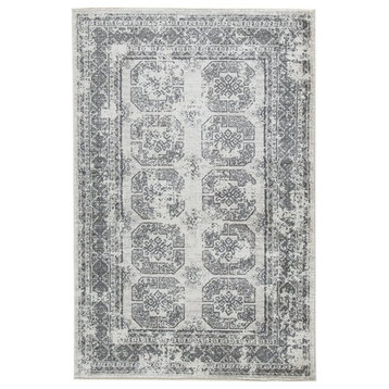 Ashley Furniture Jirou 5' x 7'6" Rug in Gray and Taupe