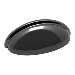 Cosmas - Cabinet Cup Pull, 3" Hole Centers, Black Nickel, Set of 10 - Cabinet And Drawer Knobs