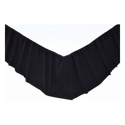 Mayflower Market - Solid Black King Bed Skirt 78X80X16 - Bedskirts