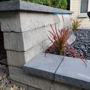 Backyard Color-Changing Formal Waterfall