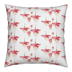 Small Bleeding Hearts Throw Pillow - Decorative Pillows