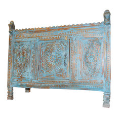 Consigned Antique India Handcarved Distressed Console Damchia Tribal Sideboard