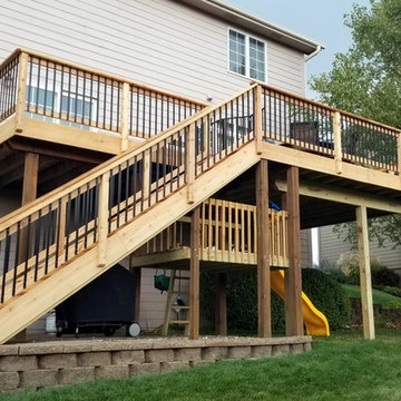 Cedar Deck Addition and Resurface with Picture Frame