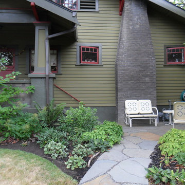 Ecclectic Craftsman Entry Garden