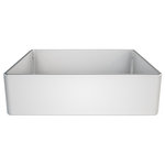 MaestroBath - Pert Luxe Vessel Sink, Starlight, White - Reflect light with the amazing texture of this sink. You'll transform your bathroom into a contemporary space that's updated and serene. This glossy basin is an excellent choice if you value a durable sink that's lightweight and easy to maintain. Capture the elegance of a European spa with this sink on your countertop. If you're looking for a family-friendly design, then look no further: this sink is ADA compliant.