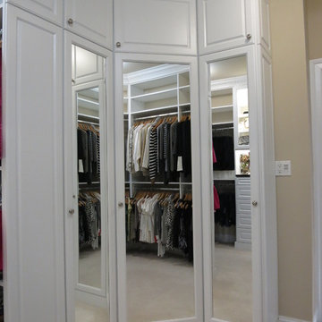 Custom White Walk-in Closets