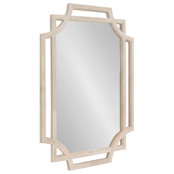 Minuette Wood Framed Wall Mirror, White 27x40
