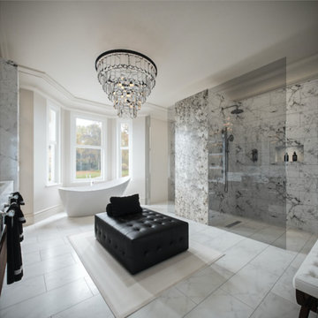 Luxury Master Bathroom with Marble Tiles