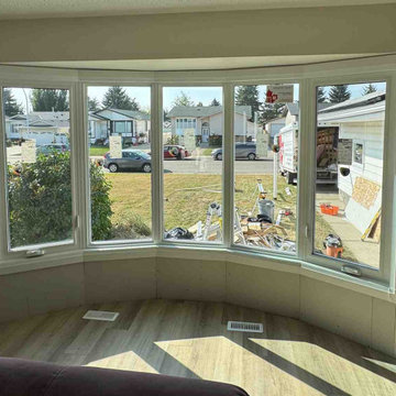 Bow Window Installation – Calgary Home