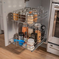 Pull Out Double Basket : Kitchen Organization - Pantry And Cabinet Organizers