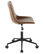 Lumisource Duke Task Chair, Black Base, Espresso PU Leather, Orange Stitching