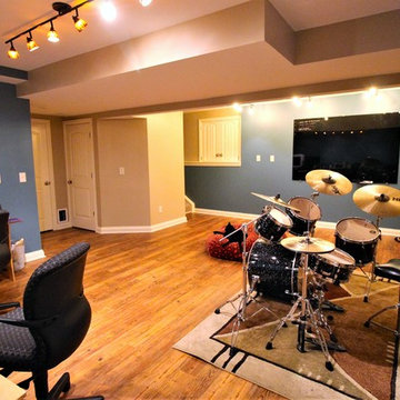 Music Studio Themed Basement in Powell, OH