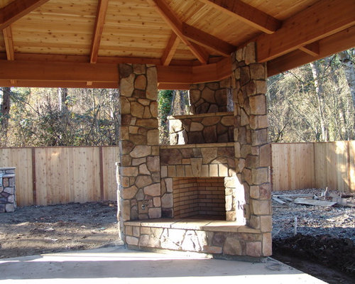 Corner Outdoor Fireplace Ideas, Pictures, Remodel and Decor