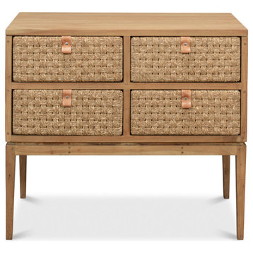 Woven Front Chest Of Four Drawers