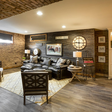 Refined & Rustic Basement