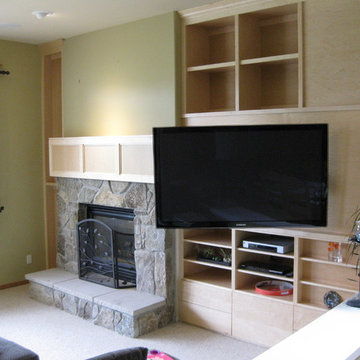 Entertainment Center: Clear Finished Maple