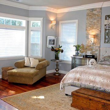 Walnut Creek master bedroom and library