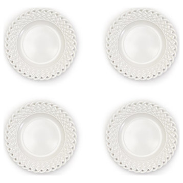 Two's Company Lattice Set of 4 Melamine Salad / Dessert Plates