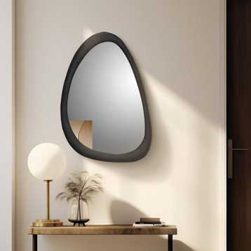 Asymmetrical Decorative Velvet Mirror