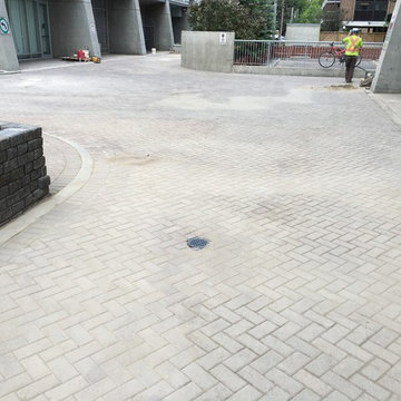 Upper Deck Construction & Consulting - commercial Interlocking brick paver drive