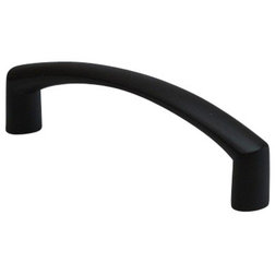 Transitional Cabinet And Drawer Handle Pulls Matte Black Pull, 3.75"x4-3/8"x1-3/16"