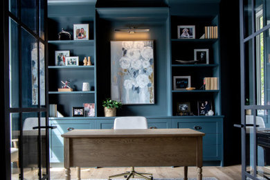 Example of a large classic home office design in Vancouver