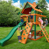Gorilla Playsets Chateau Tower Swing Set With Timber Shield