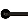 Coated Grab Bar With Safety Grip, ADA, Nylon Flange - 1 1/4" Dia, Black, 18"