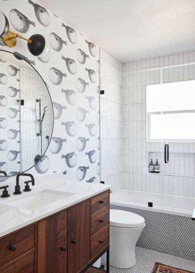 Midcentury Bathroom by Carmit Oron Interior Design