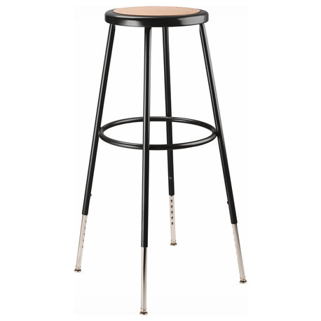 NPS 32 -39" Height Adjustable Heavy Duty Steel Stool, Black