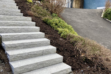 Photo of a coastal concrete paver landscaping in Vancouver.
