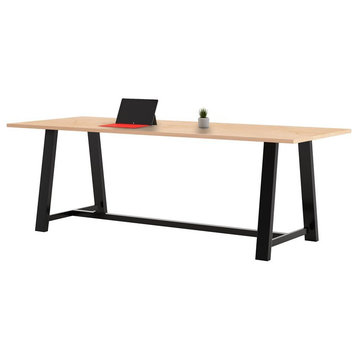 KFI Midtown 3' x 9' Wood Top Counter Height Conference Table in Maple