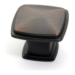 Dynsaty Hardware - Square Cabinet Knob, Aged Oil Rubbed Bronze - Cabinet And Drawer Knobs