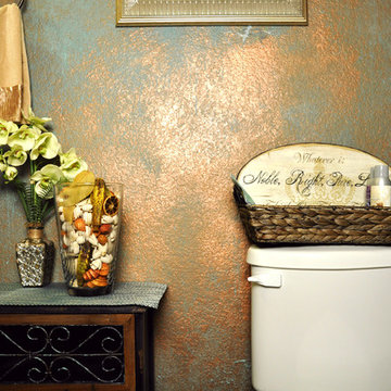 Powder Room-Rustic Copper Finish
