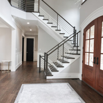 Project #72 | Modern Staircase with Horizontal Steel Rod Railing