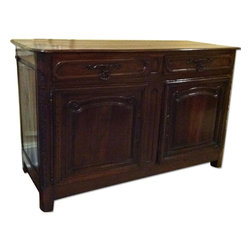 Antique Dark Brown French Credenza - Buffets And Sideboards