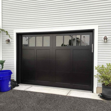 Black Modern Carriage House Garage Door