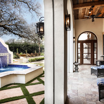Spanish Colonial - Loggia and Fountain