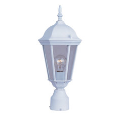 Westlake Cast 1-Light Outdoor Post Lantern, White, Clear