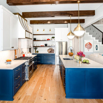 Blue & Brass Kitchen Remodel