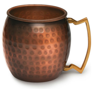 The Classic Hammered Solid Copper Moscow Mule Barrel Mug