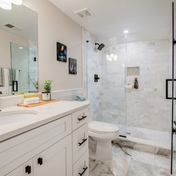 Basement remodeled with bedroom space, extra closet space in Vienna