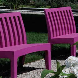 Romeo Outdoor Bench by Serralunga. - Outdoor Benches