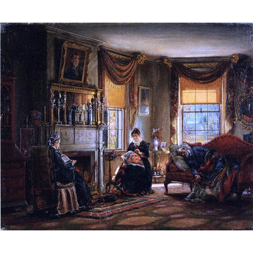 Edward Lamson Henry The Sitting Room, 20"x25" Wall Decal